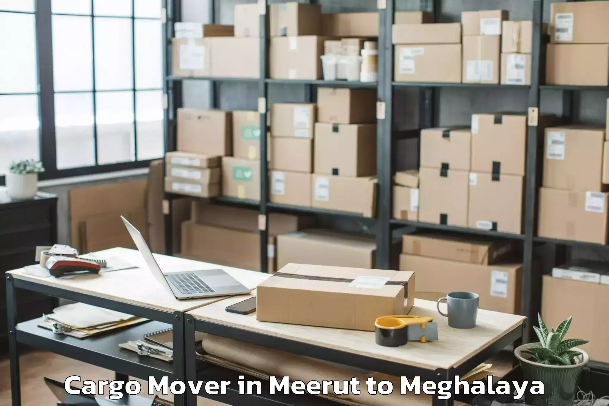 Book Meerut to Mit University Shillong Cargo Mover Online